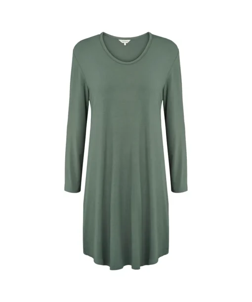 Lady Avenue Natkjoler/ Underkjoler/ Chemiser<352 ARMY - Bamboo Homewear Bamboo Long Sleeve Nightdress
