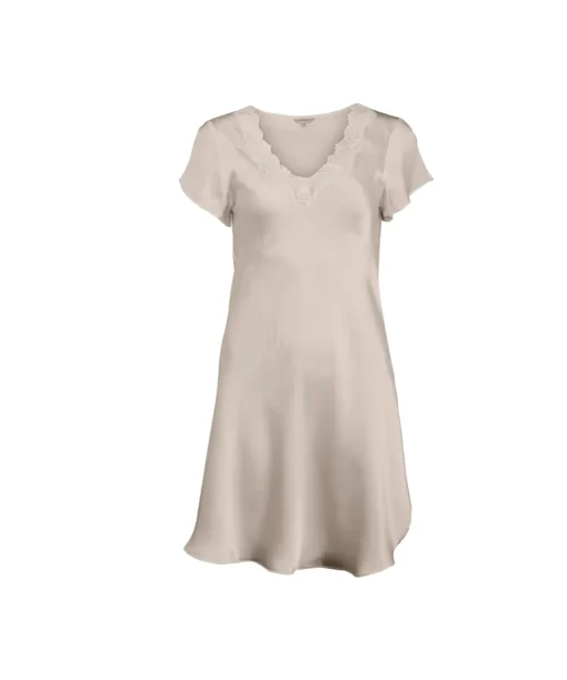 Lady Avenue Natkjoler/ Underkjoler/ Chemiser<104 BAILEY - LA - Silk Woven Slip W/Lace