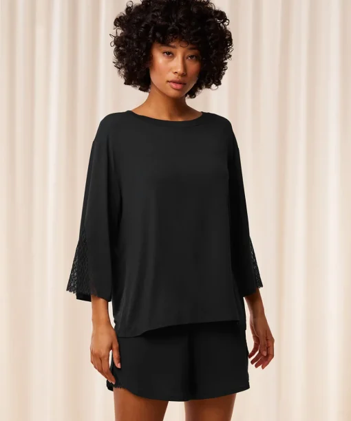 Triumph Top/ Loungeshirt/ Pyjamas<0004 BLACK - Aura Spotlight Top