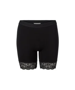 Lady Avenue Indershorts|Undertøj<02 BLACK - Bamboo Short leggings with lace