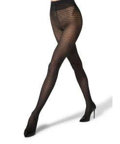 Wolford Strømpebukser/ Leggings<7005 BLACK - Graphic Pattern Strømpebukser/Leggings