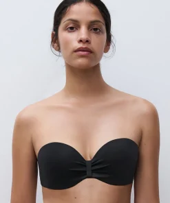 Chantelle Bikinier<011 BLACK - Icon Bandeau T-s Bra Rem. Straps