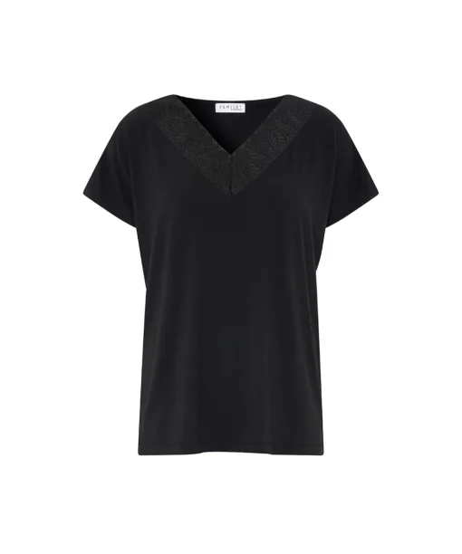 Femilet Top/ Loungeshirt/ Pyjamas<011 BLACK - Jazz T-shirt Short Sleeves