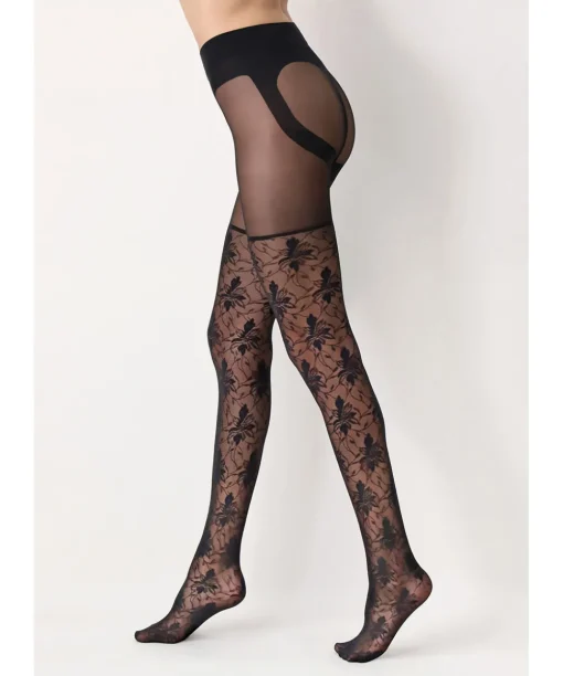 Oroblu Strømpebukser/ Leggings<190 BLACK - Lace 40 Den Tights