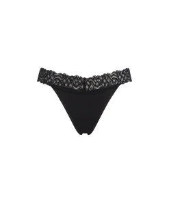 Calvin Klein Trusser<101 BLACK - Soft Stretch Lace Coordinate Thong