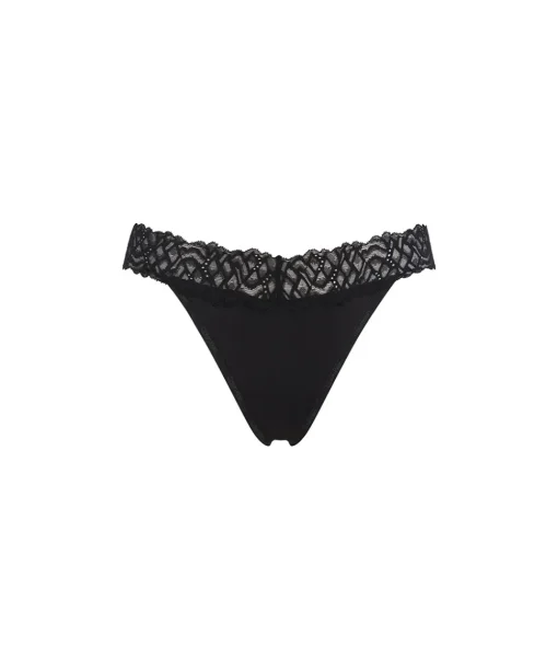 Calvin Klein Trusser<101 BLACK - Soft Stretch Lace Coordinate Thong