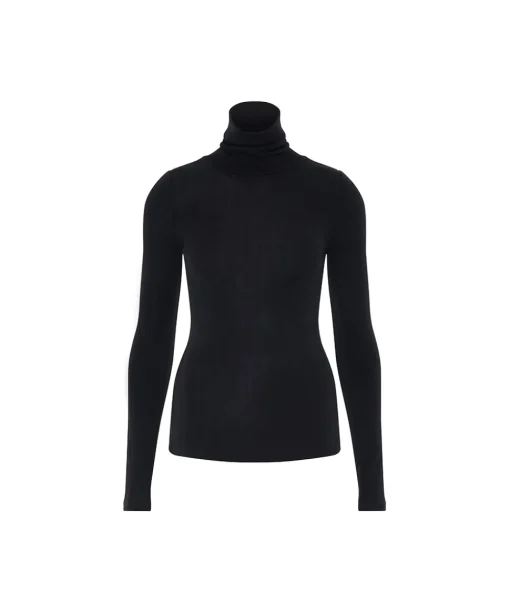 Chantelle Top/ Loungeshirt/ Pyjamas<011 BLACK - Thermo Comfort Turle Neck T-shirt