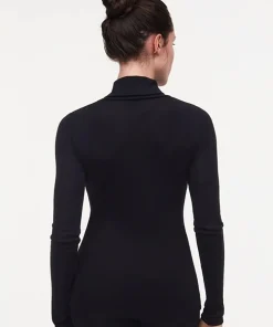 Chantelle Top/ Loungeshirt/ Pyjamas<011 BLACK - Thermo Comfort Turle Neck T-shirt