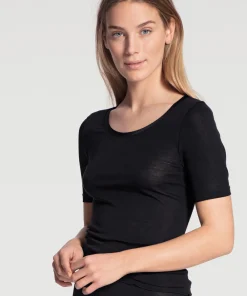 Calida Undertøj<996 BLACK - True Confidence Top Short-Sleeve