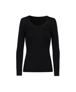 Mey Undertøj<3 BLACK - Wool Long-sleeved Shirt
