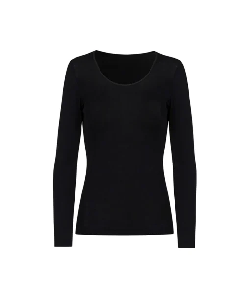 Mey Undertøj<3 BLACK - Wool Long-sleeved Shirt