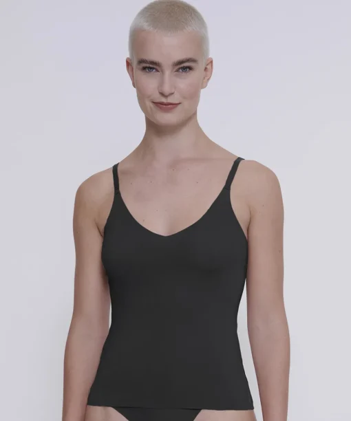 Sloggi Undertøj<0004 BLACK - Zero Feel 2.0 Spaghetti Top