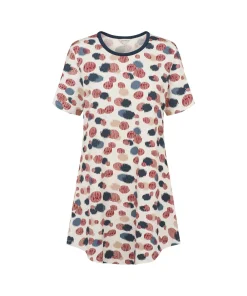Lady Avenue Natskjorter/ Big Shirts<1052 BLUE/RED - Bamboo Bamboo Bigshirt