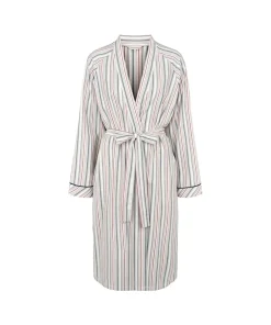 Lady Avenue Kåber<1064 BLUE/RED STRIPES - Bamboo Bamboo Flannel Kimono