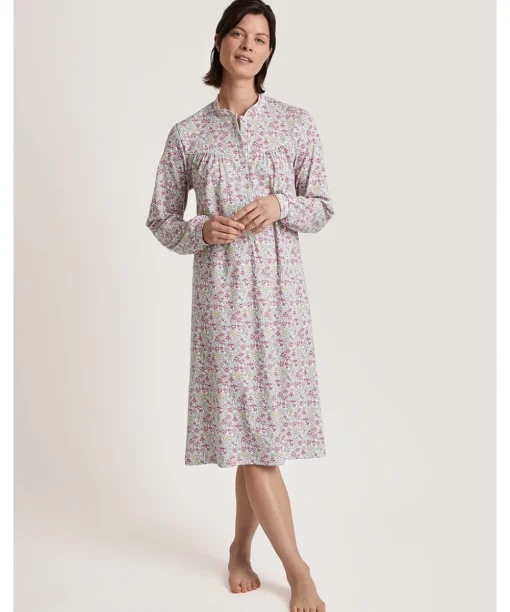 Calida Natkjoler/ Underkjoler/ Chemiser<254 BLUSH FLOWER - Soft Cotton Nightdress
