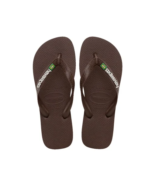 Havianas Tilbehør<2673 BROWN/WHITE - Brasil Logo Havaianas Flip Flop