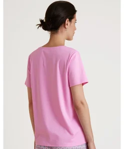 Calida Top/ Loungeshirt/ Pyjamas<119 BUBBLE GUM PINK - Favourites Space Shirt short-sleeve