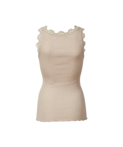 Rosemunde Undertøj<826 CACAO - Silk Silk top w/ lace