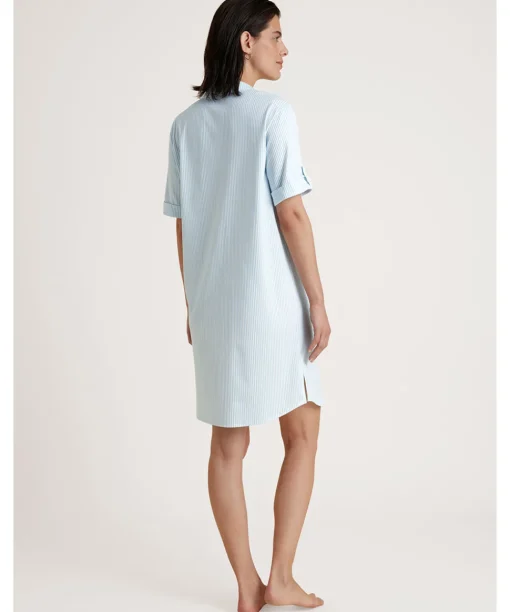 Calida Natskjorter/ Big Shirts<545 CASCADE BLUE - Amalfi Journey Nightdress