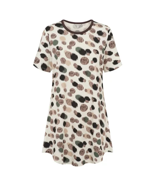 Lady Avenue Natskjorter/ Big Shirts|Natkjoler/ Underkjoler/ Chemiser<1051 COFFEE/SAND CIRCLES - Bamboo Bamboo Bigshirt