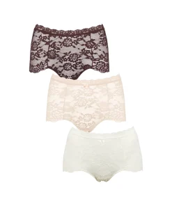 Missya Trusser<044 DARK BROWN - Lace Maxi 3-pack