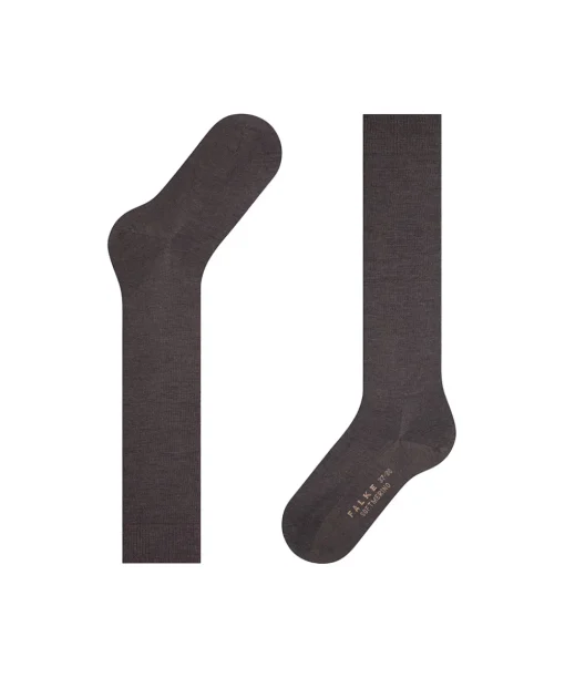 Falke Knæstrømper<5239 DARK BROWN - Softmerino KH Socks