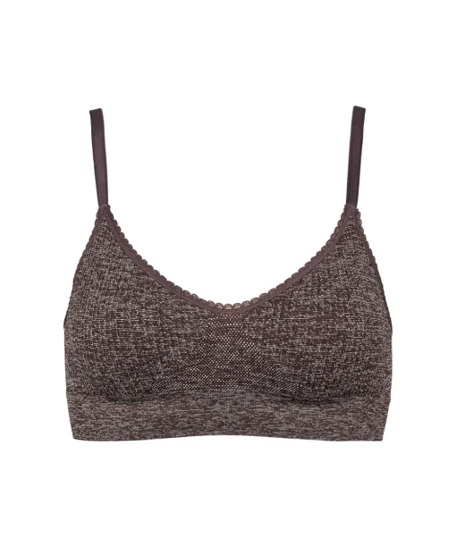 Missya Undertøj|Bh'er<044 DARK BROWN MELANGE - Lucia Bra Top