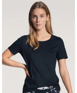 Calida Top/ Loungeshirt/ Pyjamas|Pyjamas/ Loungewear<339 DARK LAPIS BLUE - Favourites Dreams Shirt Short-Sleeve