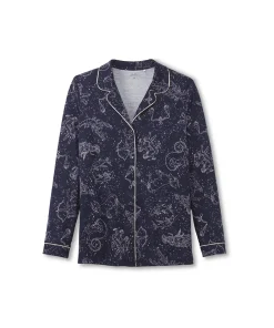 Calida Top/ Loungeshirt/ Pyjamas<339 DARK LAPIS BLUE - Winter Dreams Pyjamas