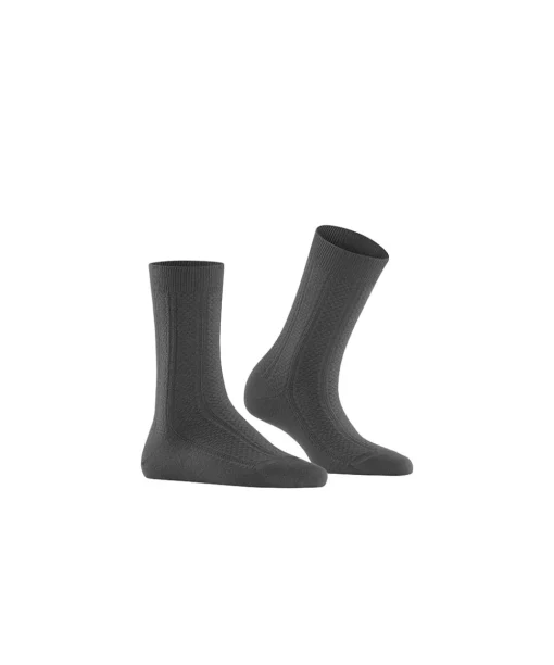 Falke Ankelstrømper/ Sokker<3093 DARK ROCK - Needlepoint SO Socks