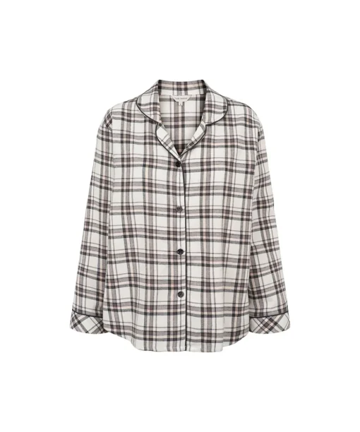 Lady Avenue Pyjamas/ Loungewear<1062 DEER/ROSE CHECKS - Cotton Cotton Flannel Pyjamas