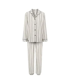 Lady Avenue Pyjamas/ Loungewear<1065 DEER/ROSE STRIPES - Bamboo Bamboo Flannel Pyjamas