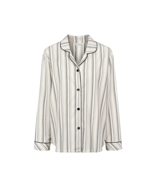 Lady Avenue Pyjamas/ Loungewear<1065 DEER/ROSE STRIPES - Bamboo Bamboo Flannel Pyjamas