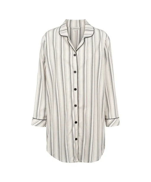 Lady Avenue Natkjoler/ Underkjoler/ Chemiser<1065 DEER/ROSE STRIPES - Bamboo Bamboo Flannel Nightshirt