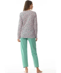Mey Pyjamas/ Loungewear<483 DESERT SAGE - Alisar Pyjama 7/8 Length, Long Sleeve