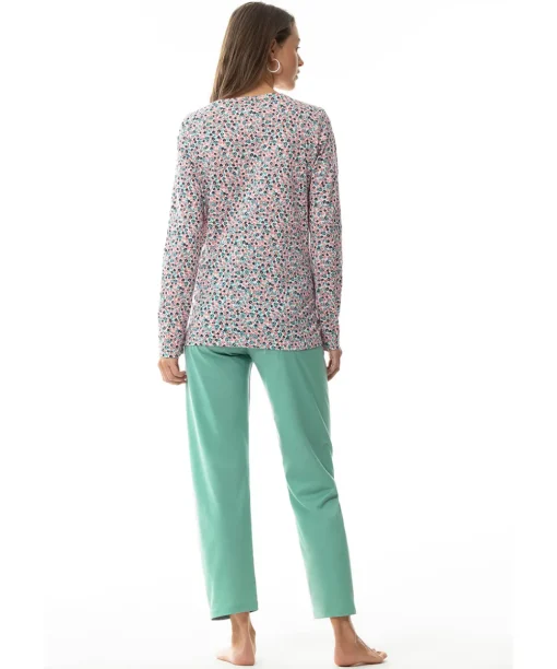 Mey Pyjamas/ Loungewear<483 DESERT SAGE - Alisar Pyjama 7/8 Length, Long Sleeve