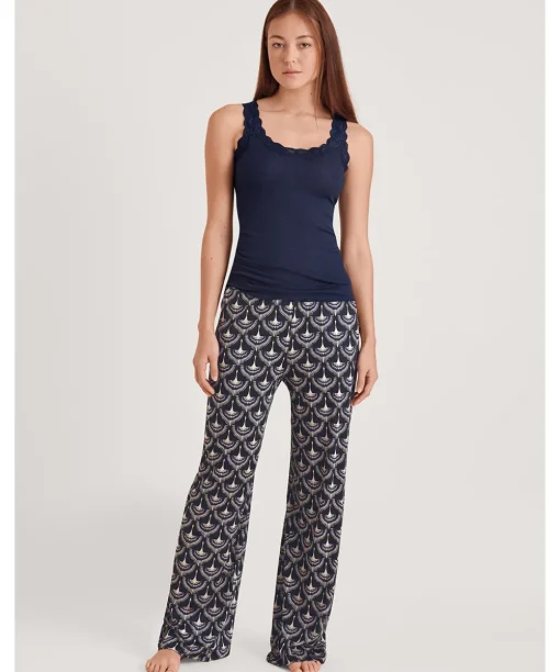Calida Undertøj<389 ECLIPSE BLUE - Richesse Lace Tank Top