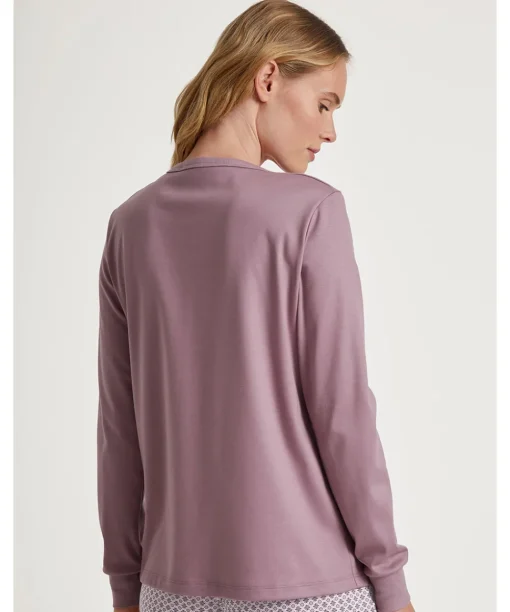 Calida Top/ Loungeshirt/ Pyjamas<342 ELDERBERRY - Favourites Element Shirt Long-Sleeve