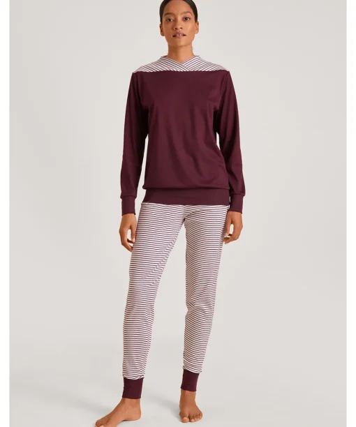 Calida Top/ Loungeshirt/ Pyjamas<169 ENGLISH RED - Soulmate Pyjamas With Cuff