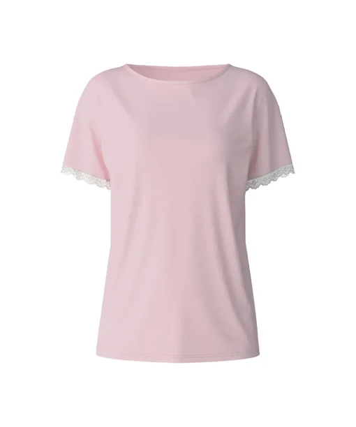 Calida Top/ Loungeshirt/ Pyjamas<240 FRAPPE ROSE-PINK - Favourites Coast Shirt Short-Sleeve