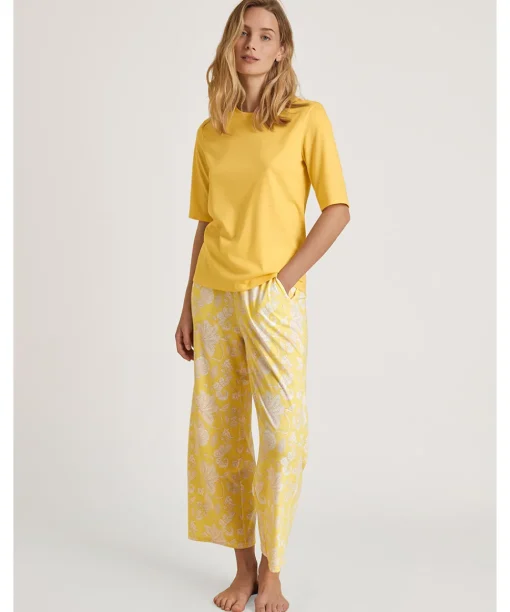 Calida Top/ Loungeshirt/ Pyjamas<028 GOLDEN CAB YELLOW - Favourites Energy Shirt short-sleeve