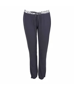 Lady Avenue Top/ Loungeshirt/ Pyjamas<1032 GRAPHITE FLOWER - LA - Bamboo Homewear Bamboo Long Sleeve Pyjamas