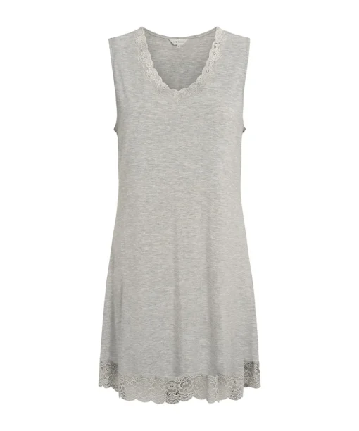 Lady Avenue Natkjoler/ Underkjoler/ Chemiser<652 GREY MELANGE - Bamboo Homewear Sleeveless Nightdress