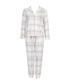 Missya Pyjamas/ Loungewear<493 GREY/SOFT ROSE - Check Flannel Pyjamas