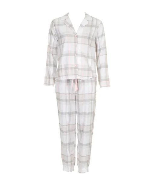 Missya Pyjamas/ Loungewear<493 GREY/SOFT ROSE - Check Flannel Pyjamas