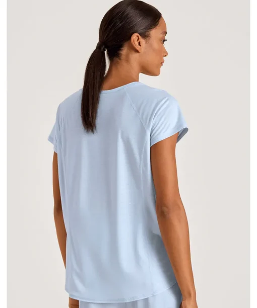 Calida Top/ Loungeshirt/ Pyjamas<470 HARMONY BLUE - DSW Cooling Shirt Short-Sleeve