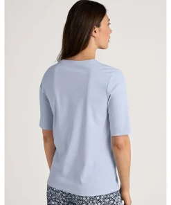 Calida Top/ Loungeshirt/ Pyjamas<470 HARMONY BLUE - Favourites Sleep Shirt Short-Sleeve