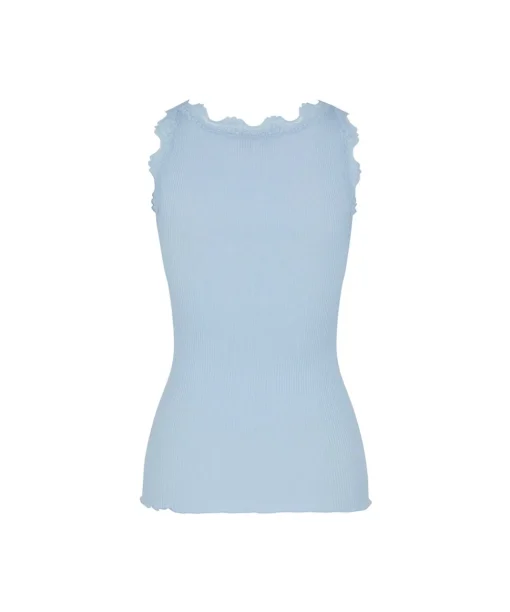 Rosemunde Undertøj<205 HEATHER SKY - Silk Silk top w/ lace
