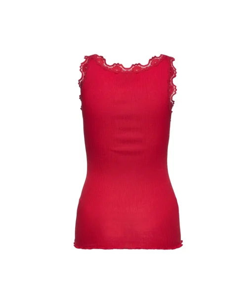 Rosemunde Undertøj<956 HIGHRISK RED - Silk Silk top w/ lace
