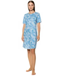 Mey Natskjorter/ Big Shirts<555 HOLIDAY BLUE - Ivani Short-Sleeved Sleepshirt